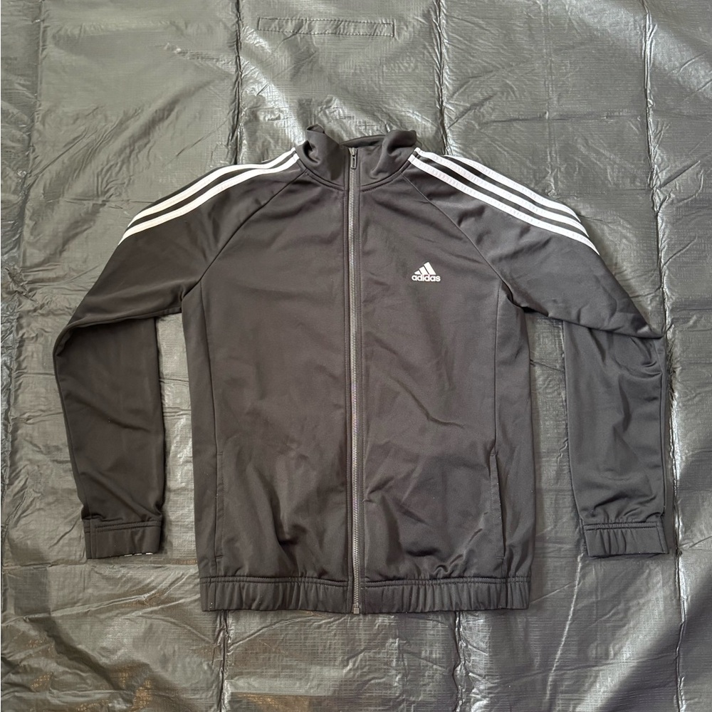 Adidas Men's Black Windbreaker Jacket